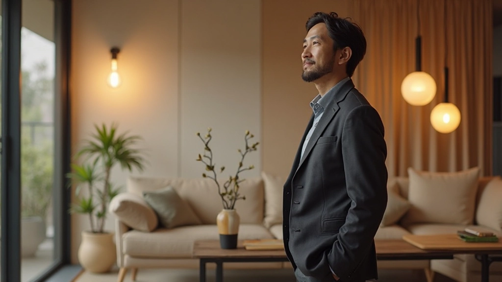 複数の照明層が調和した開放的なリビング空間を示すプロフェッショナルな室内写真